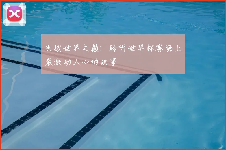 决战世界之巅：聆听世界杯赛场上最激动人心的故事